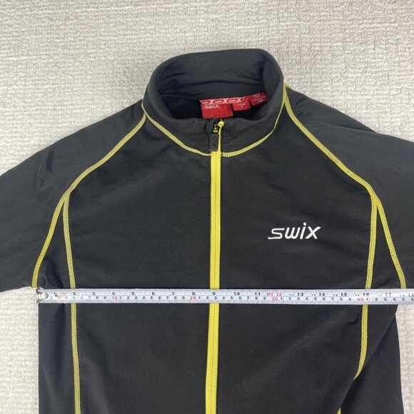 SWIX Cross-country skiing Ultralight Base layer longsleeve Full-zip Men M Black - Picture 8 of 15
